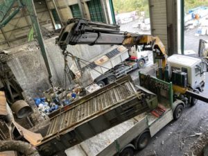 Transfert industriel convoyeur pour recyclage